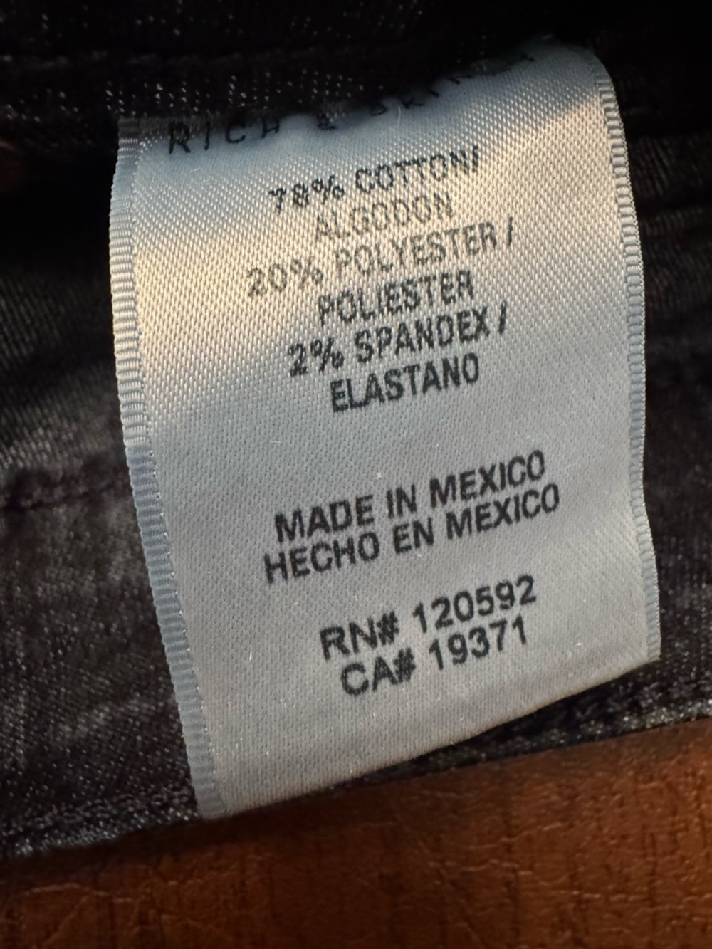 Rich & Skinny Women's Dark Wash Skinny Jeans Size 27, Stretch Denim, 28" Inseam - Picture 9 of 9